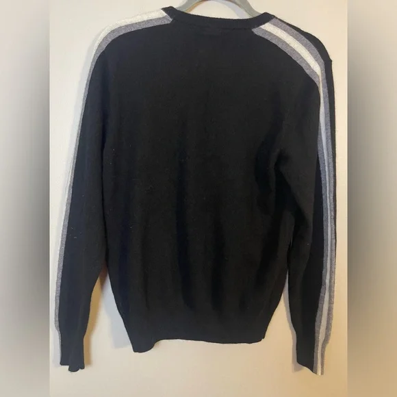 Magaschoni Men's Classic Black Crewneck 100% Cashmere - Picture 5 of 7